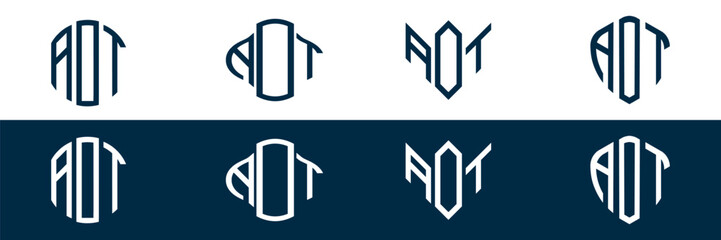 AOT letter logo set design