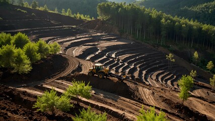 Sustainable mining with reforestation and land rehabilitation