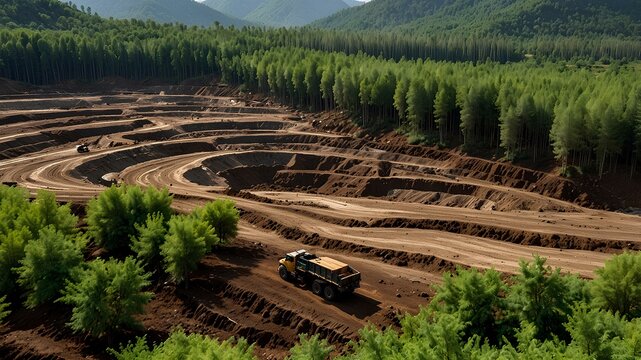 Sustainable mining with reforestation and land rehabilitation