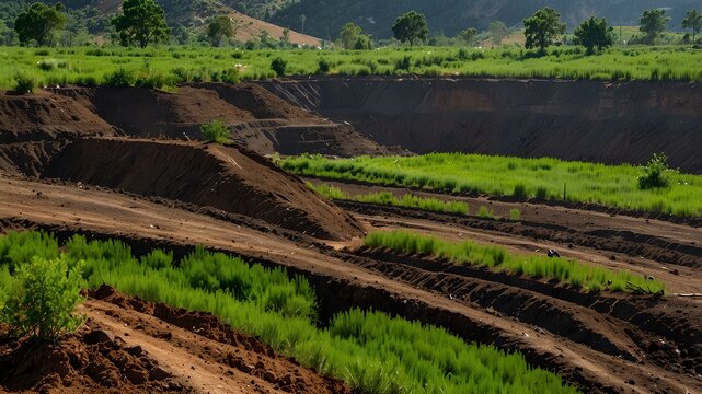 Sustainable mining with reforestation and land rehabilitation