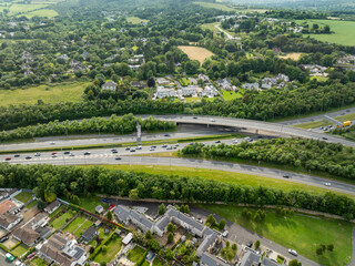 Aerial view of M11, from Shankill, Dublin, Ireland