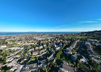 Aerial View of Dalkey in Dublin, Ireland