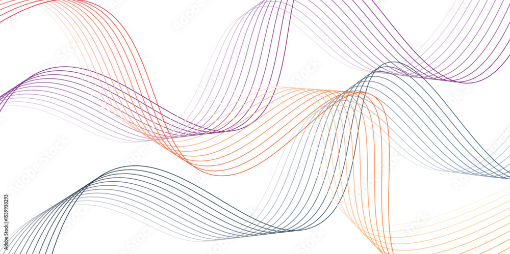 Poster abstract white gradient background with waves winter white abstract background design. modern wavy l