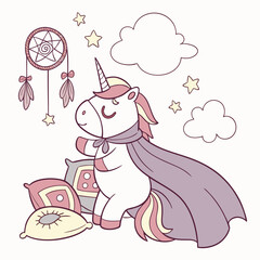 A Grumpy Horse with wearing a cape in a Fantasy dream theme – Dreamland palette SVG illustration
