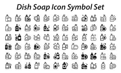 Dish Soap Icon Symbol Set.svg.  creative modern icon set, Professional Symbol download scalable vector file
