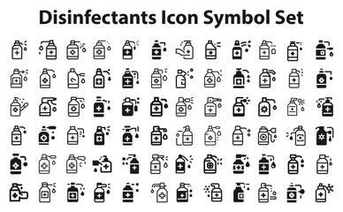Disinfectants Icon Symbol Set.svg. creative modern icon set, Professional Symbol download scalable vector file