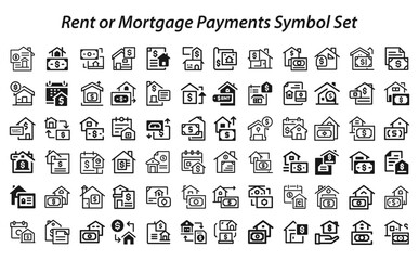 Rent or Mortgage Payments Symbol Set.svg. creative modern icon set, Professional Symbol download scalable vector file