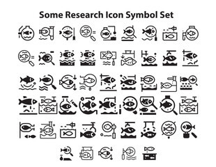 Some Research Icon Symbol Set.svg. creative modern icon set, Professional Symbol download scalable vector file
