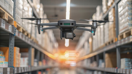 Global supply chain automation with drone technology enhances sustainability warehouse operations