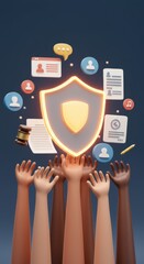 Collective Hands Reaching for Illuminated Shield: Digital Security and Data Protection for a Diverse Community
