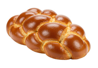 Fototapeta premium Golden Brown Challah Bread on Transparent Background