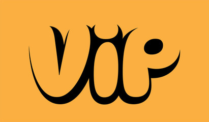 vip,lettering design illustration