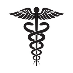 Caduceus Symbol - Medical and Healthcare Icon Illustration