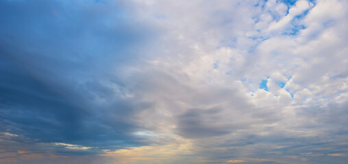 blue sky with dense clouds summer natural background