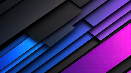 Fototapeta premium Abstract layered geometric shapes in vibrant colors.