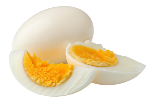 Delicious boiled egg halves protein rich food source healthy breakfast ingredient nutritious diet recipe idea