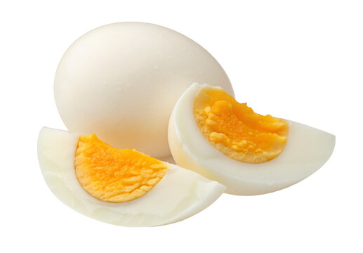Hard boiled eggs sliced and whole perfect protein source for healthy eating and diet food plan ideas