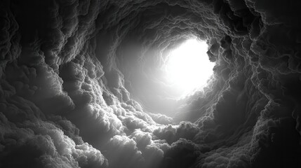 clinical death and tunnel with bright light
