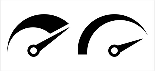Speedometer speed vector icon isolated. Speed dials. Dashboard elements for automotive. Speed measurement. Vector stock illustration