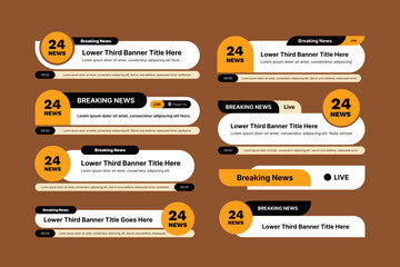 Brown Breaking News Lower Third Set