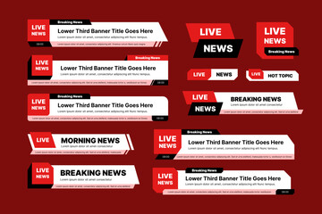 Red Breaking News Live Broadcast Banner