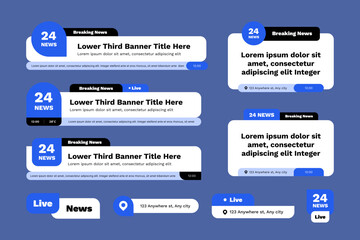 Blue Modern News Lower Third Title Banner