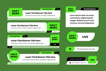 Green Bold Daily News Lower Third Template