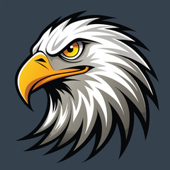 Fototapeta premium Majestic Eagle Head Mascot - Bird of Prey Illustration