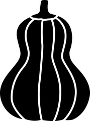 Fall pumpkin black silhouette flat vector illustration Isolated. 
Autumn harvest pumpkin silhouette Icon.
Transparent background.  svg.