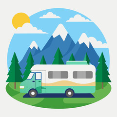 Obraz premium camping in the mountains