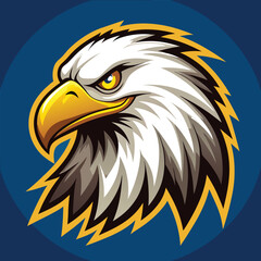 Fototapeta premium Majestic Eagle Head Mascot - Bird of Prey Illustration
