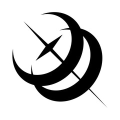 Abstract Y2K Vector Shape Element