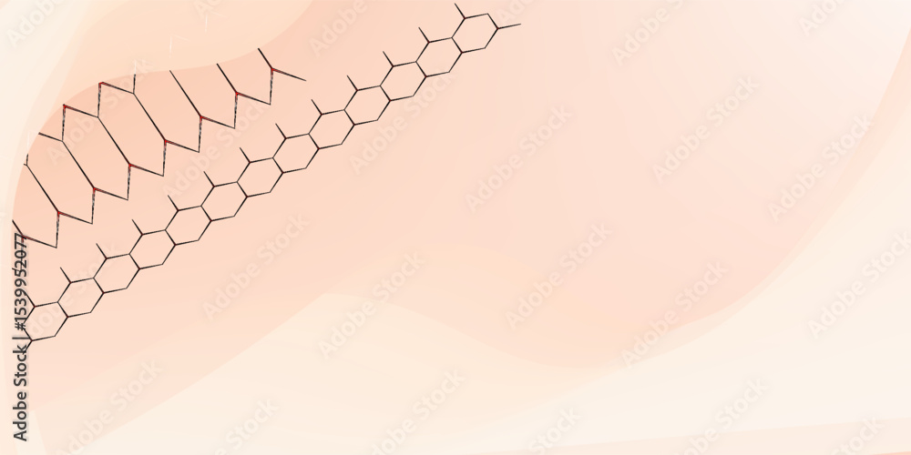 Poster abstract background with peach fuzz metaball shapes. morphing organic blobs. vector 3d illustration.
