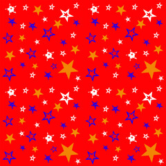 red stars background
