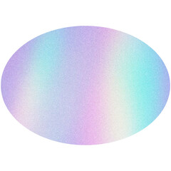Hologram Oval pastel gradient sticker background