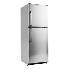 Sleek Stainless Steel Double Door Refrigerator