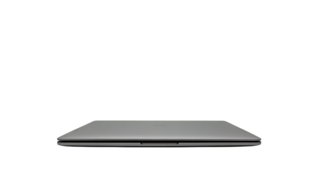Sleek silver laptop closed on black background depicting technology and digital workspace concept
