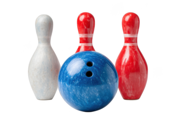 Bowling Pins and Ball