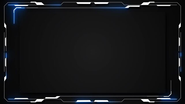 Abstract video frame background Futuristic display interface template basic geometry line HUD video frame Digital technology plexus lines. linear frame. Simple geometric shape blank rectangular banner