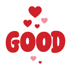 good ,colorful lettering words in white background
