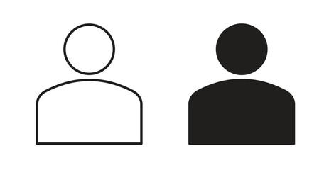 User icon Logos. Flat Vector Icon Design Template