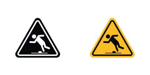 Tripping hazard warning sign