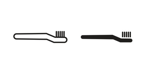 Toothbrush icon Logos. Flat Vector Icon Design Template
