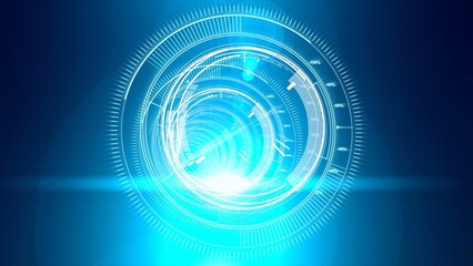 Several interface dial in dark blue background with light blue radiance