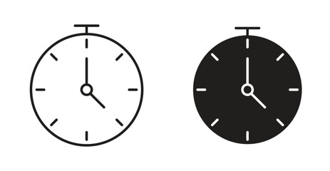 Timer icon Logos. Flat Vector Icon Design Template