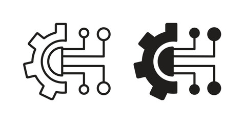 Technology icon for social media, app, and web design. Vector illustration.