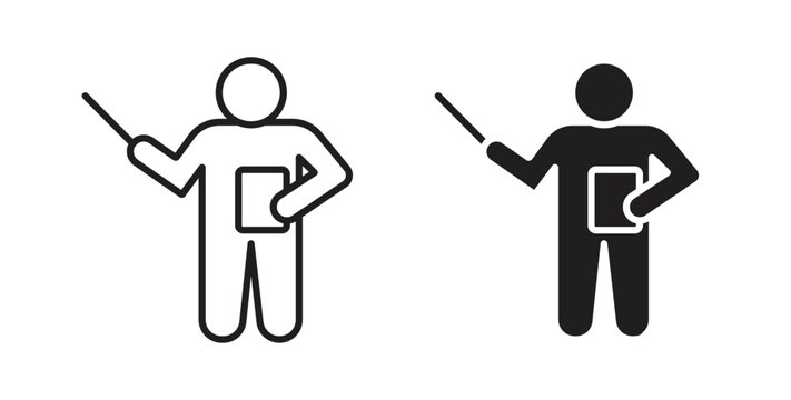 Teaching icon Logos. Flat Vector Icon Design Template