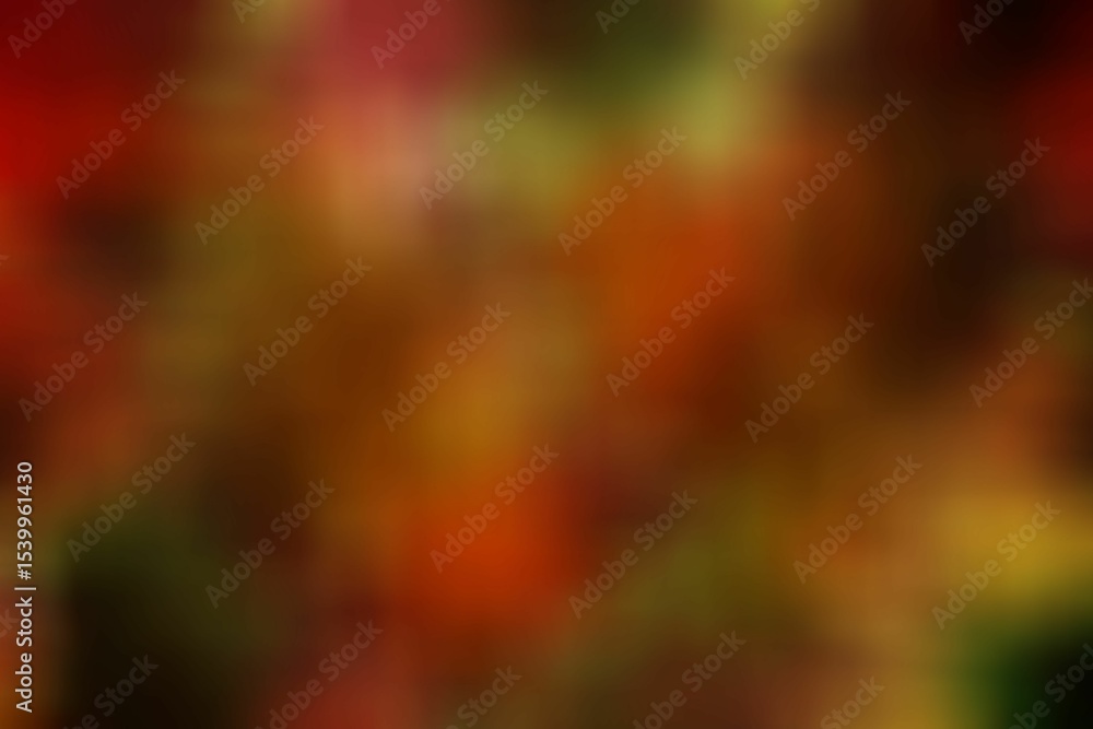 Poster blurred cluster of colorful shapes is creating painterly impressionist effect in warm abstract art