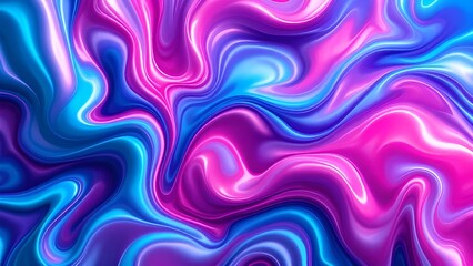 Fototapeta premium Abstract Liquid Swirl with Neon Colors