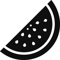 Watermelon slice vector illustration showing a juicy red fruit isolated on white background